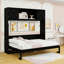 Lit escamotable double avec tablettes de rangement-216378158-216378156