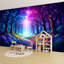 Papier peint auto-adhésif Forêt Magical Colours Starry Trees Woodland Fantasy-123495239