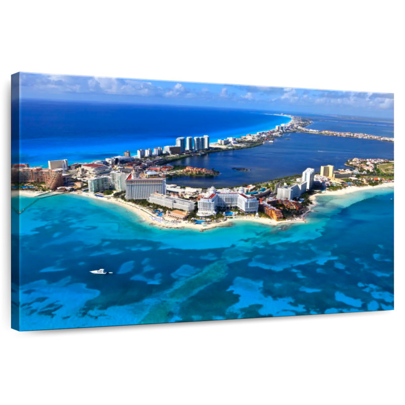 Ravi Cancun Aerial View, 32" H x 48" W
