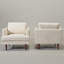 Ensemble de 2 fauteuils pivotants rembourrés Miller-1676801464