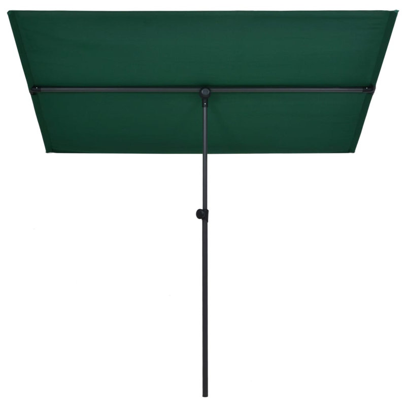 Green 70.9" Rectangular Market Umbrella with Aluminum Pole