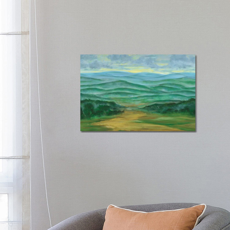 Misty Mountain View I by Julie Joy - Wrapped Canvas Gallery-Wrapped Canvas Giclée, 66.04 cm H x 45.72 cm W