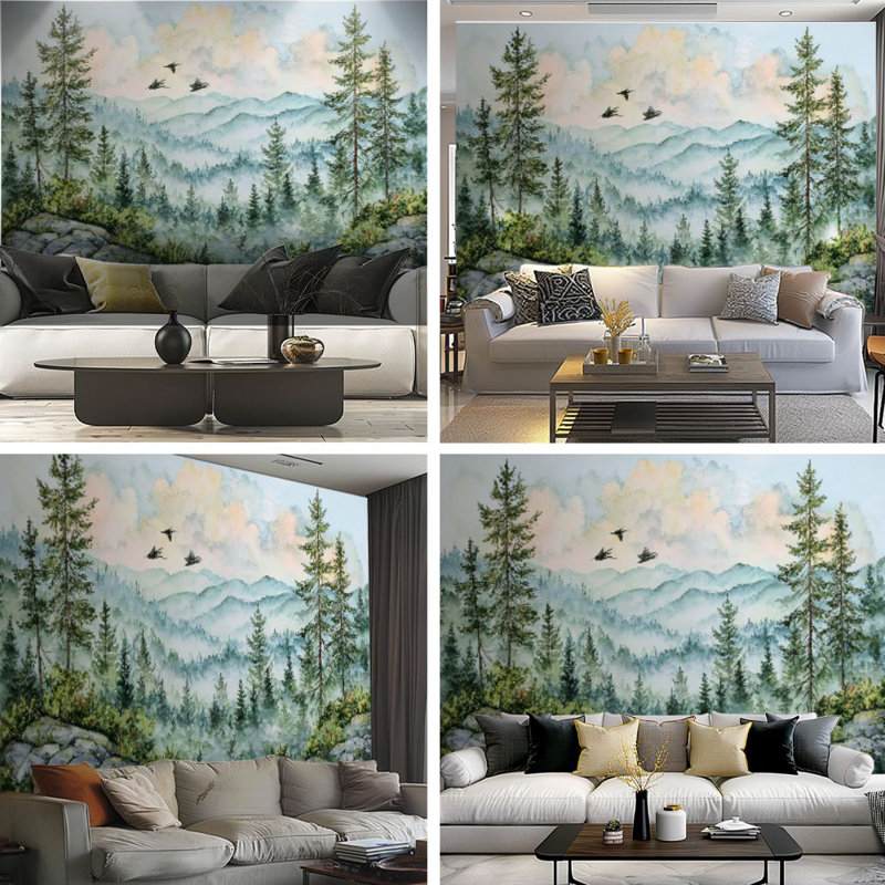 Adhésif mural amovible auto-adhésif et amovible, L 98 po x l 69 po