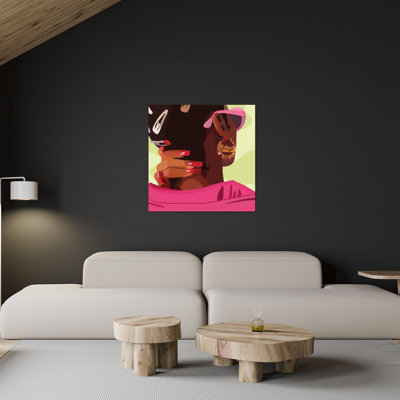 Impression noire sur verre acrylique