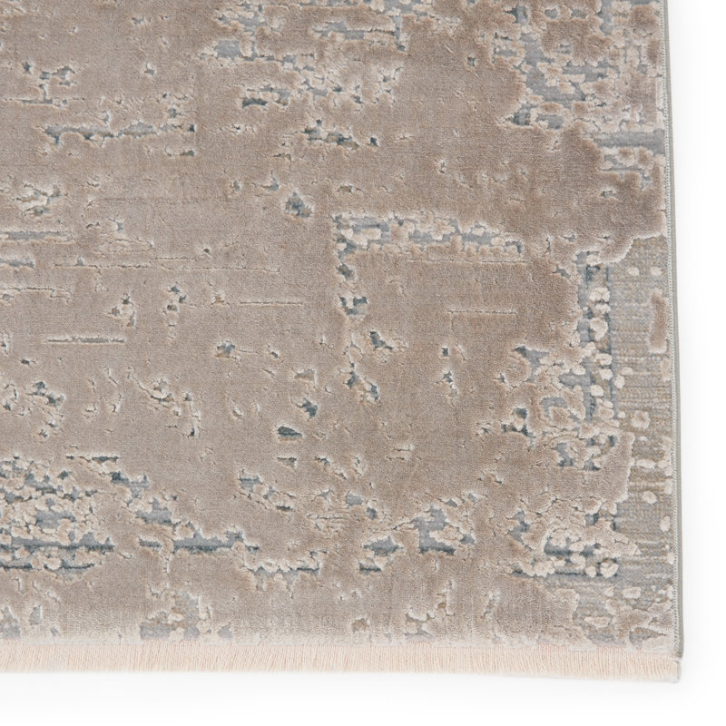 Tapis oriental gris tourterelle / mer orageuse / gris Whitecap Rolnik, Rectangle 8 pi x 10 pi