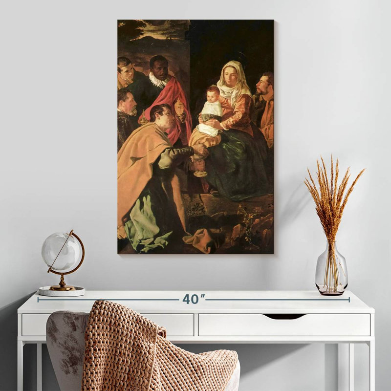 Leisha adoration des mages 1619, H 30 po x l 20 po