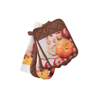 5 Piece Kitchen Set Pumpkin Apple- Set of 2