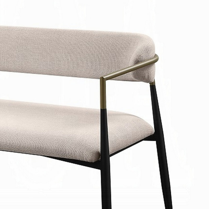 Banc avec revêtement, Beige