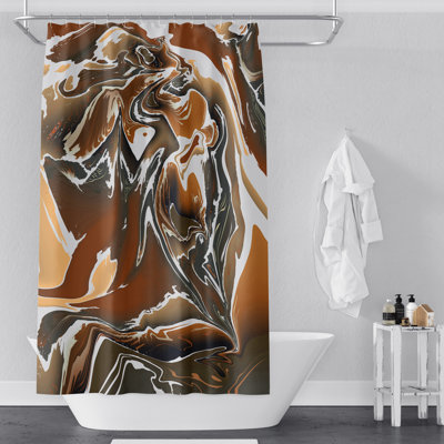 Grey And Blue Diamond Pattern Shower Curtain