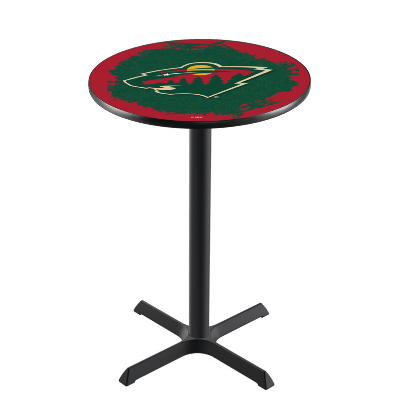 NHL Pub Table, Minnesota Wild, 42" H x 28" L x 28" W