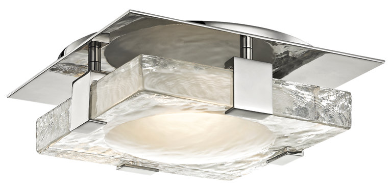 Bourne 1 Light LED Flush Mount, Polished Nickel