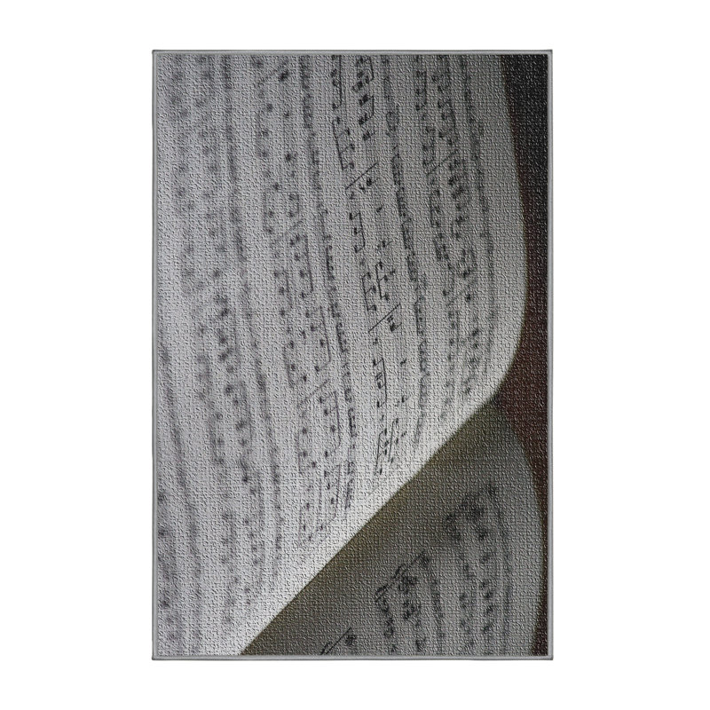 Tapis de musique 2 zones grises music sheets, Rectangle 2 pi x 3 pi