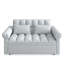 Lit avec dispositif coulissant. Gris, dossier réglable. Revêtement en flanelle attrayant, structure en bois robuste pour la vie quotidienne des meubles gris. Dossier au confort extraordinaire. Enduit, employé-1902332591