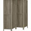 Paravent gris 4 pièces en bois flotté, style rustique, 71,78 po x 69,5 po x 0,75 po, pin, placage et décoration de construction, finition, H 71,78 po x l 69,5 po x P 0,75 po, pin