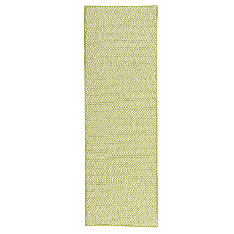 Tapis intérieur / extérieur Ashvith Houndstooth - vert lime, Carré 10 pi