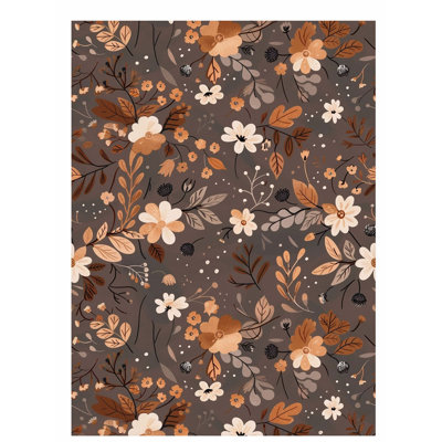«Botanical Fall Flower Dreams VIII Cottage», reproduction d'art non encadrée