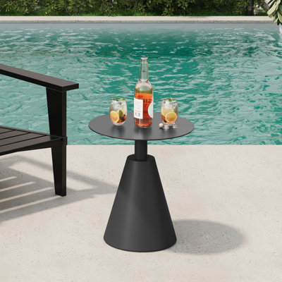 Aluminum Round Outdoor Patio Side Table