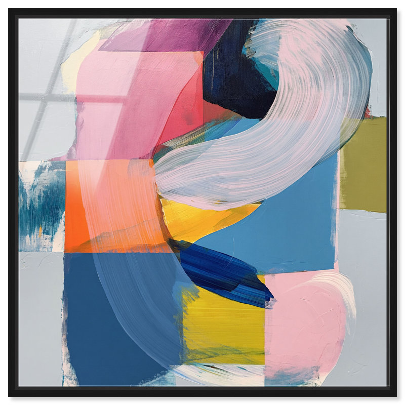 Tableau moderne encadré Prism Shift III, impression acrylique, par Art Remedy, cadre noir, 30,5 x 30,5 cm, H 13 po x l 13 po