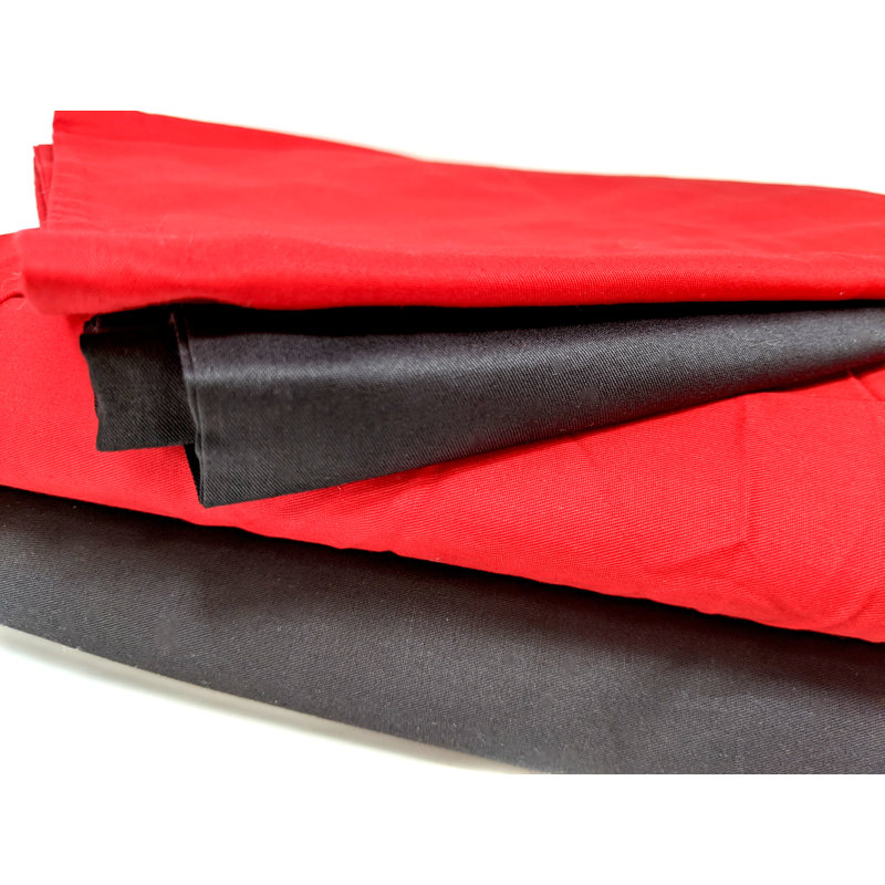 Ensemble de literie en coton jersey, Ensemble de draps pour très grand lit californien, Rouge / noir