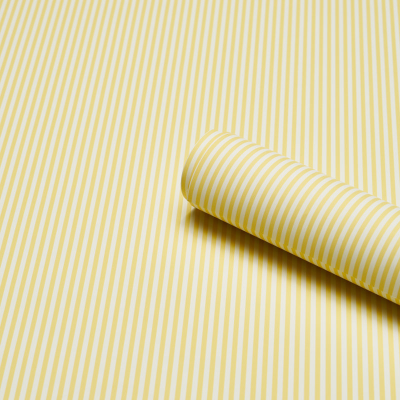 Emma Striped Wallpaper Roll, Yellow