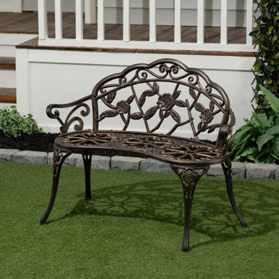 Banc de jardin en métal Shatley Rose