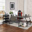 Mckamey L-Shaped Metal Base Writing Desk