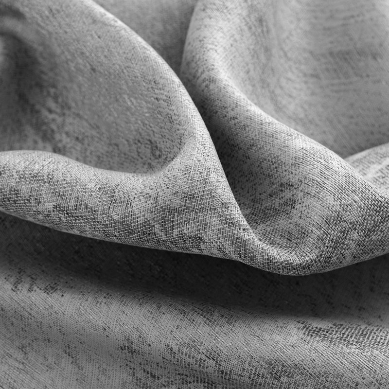 Vera Sophisticated Lux Woven Texture Window Curtain, Grey