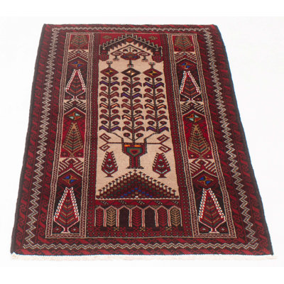 Tapis unique en laine noué à la main 3 pi 3 po x 6 pi 0 po nouvel âge Kalgoorlie