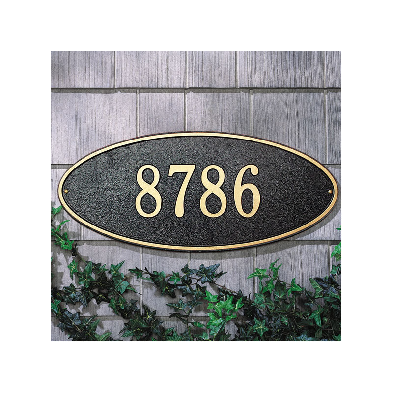 Madison 1-Line Wall Address Plaque, Antique Copper, Yes