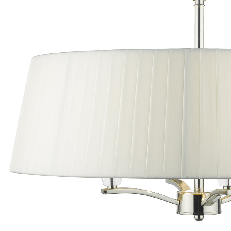 Berkshire 4 - Light Drum Chandelier, Polished Nickel, Ivory