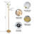 4-light Modern Tree Floor Lamps, 67.8in Standing Lamp With Globe Lampshade For Living Room,office,bedroom(bulb Include)-1696553864