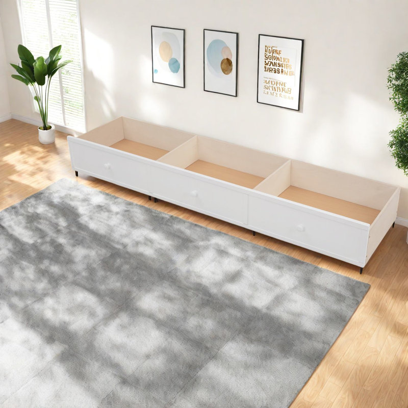 Lit superposé double au-dessus de double, bois massif avec rangement pour la chambre à coucher