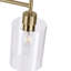 Lampe sur pied arquée en métal 61 po avec abat-jour en verre Liza pour les salons, les chambres et les bureaux