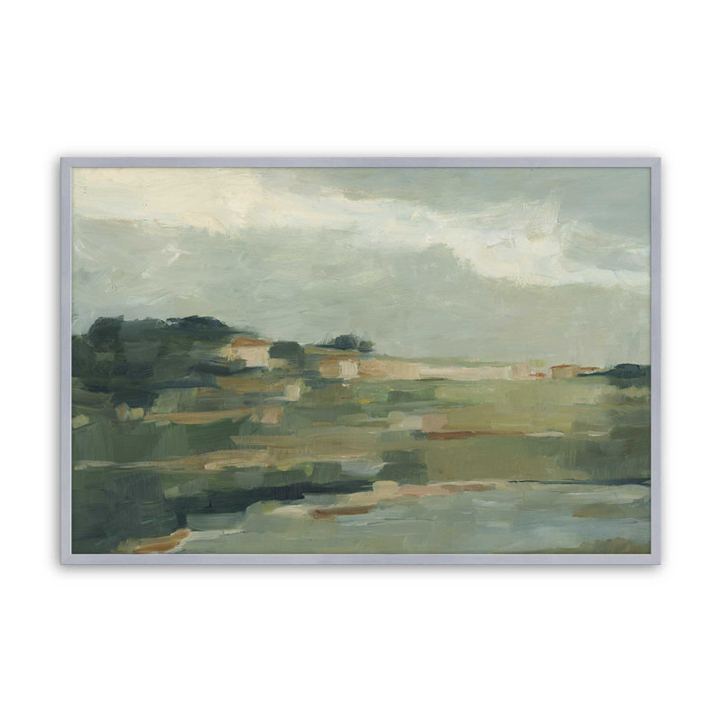 Reproduction d'art, «European European Landscape I» par Ethan Harper, H 18 po x l 24 po, Argent argent