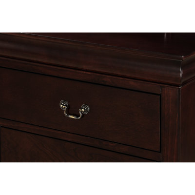 Table de chevet à finition cerisier - Bois massif pour le décor de la chambre à coucher