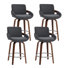 Tabouret de comptoir pivotant 26 po avec structure en noyer