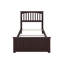 Lit de base en bois massif Brunelle avec pied de lit assorti-546309035-546309036