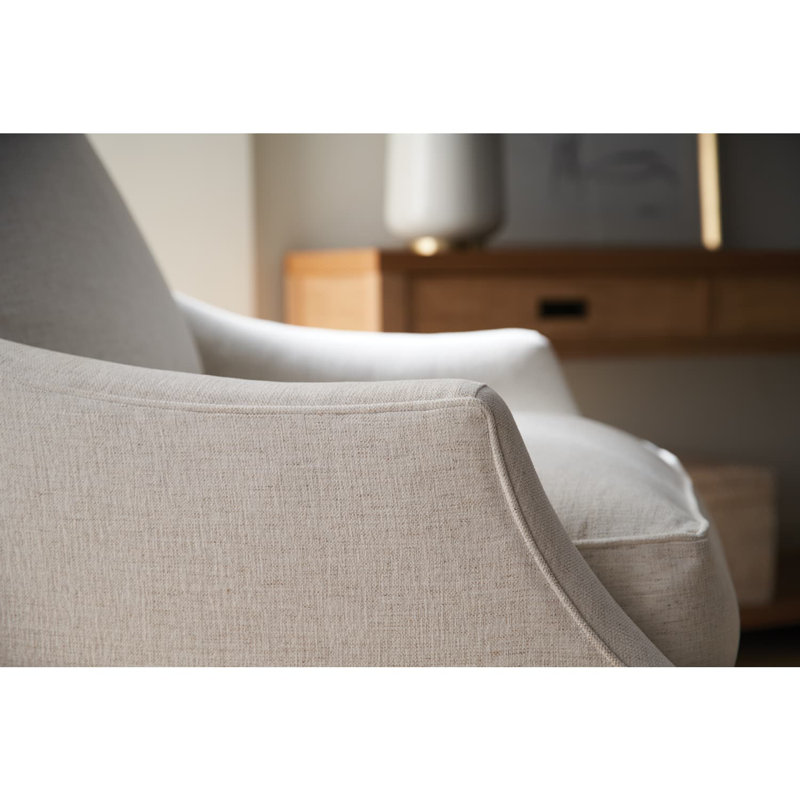 Kara Swivel Armchair, 38"H x 33"W x 39"D, Natural