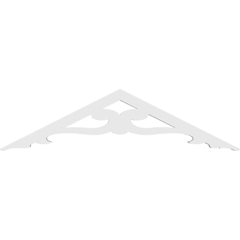 Brontes Signature Urethane Gable Pediment, Primed Tan, 9"H x 36"W, 6/12