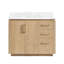 Meuble-lavabo simple 42 po avec plateau en pierre composite Cloverfield-93496153-93496152