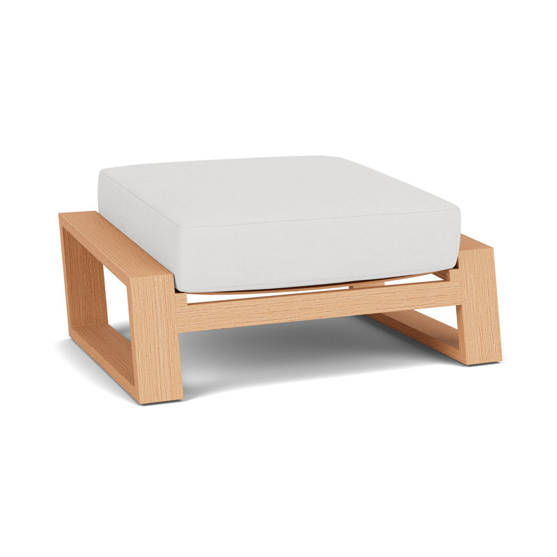 Pursuit Outdoor Ottoman, Canvas Natural