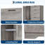 Petite armoire 43,3 po, armoire avec porte, 4 tiroirs et tringle, commode en bois avec 4 tiroirs-815833965