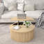 Table basse à plateau relevable avec rangement, tables basses rondes cannelées-131676469