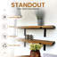 Lemieux Handcrafted Rustic Wooden Wall-Mounted Floating Shelves with Black L Brackets-282333636-282333643