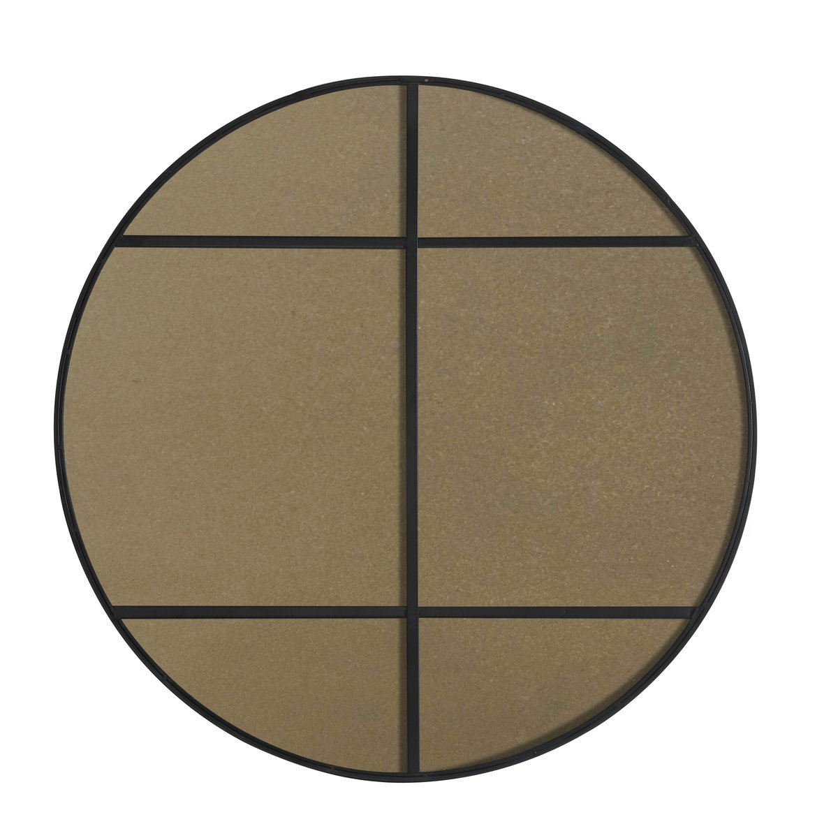 Sabine Metal Round Wall Mirror, Black, 39" x 39"