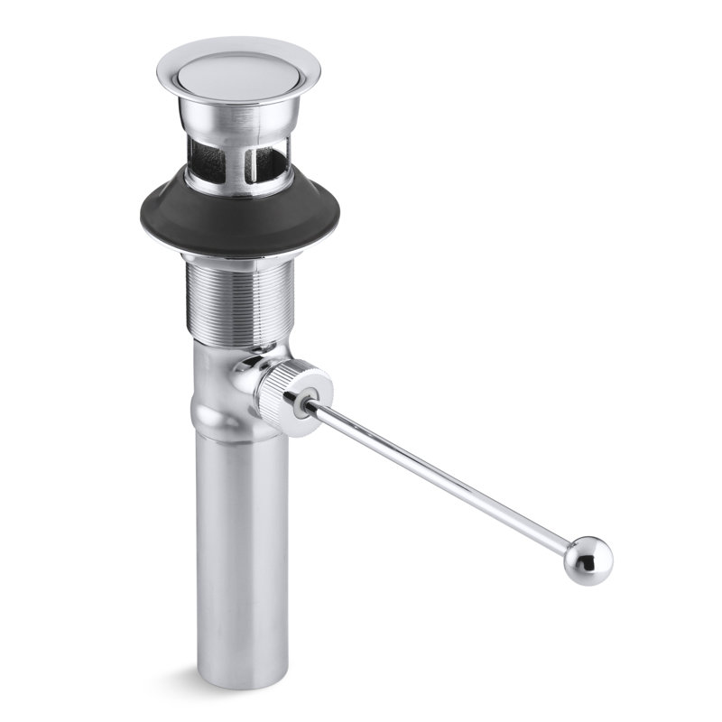 Premier Exposed 1.25" Pop-Up Bathroom Sink Drain With Overflow, Polished Chrome, Yes