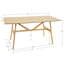 Ensemble de table de salle à manger rectangulaire moderne avec base en bois d'hévéa massif et chaises avec dossier pour la cuisine, le salon et la salle à manger-363737389-363737388