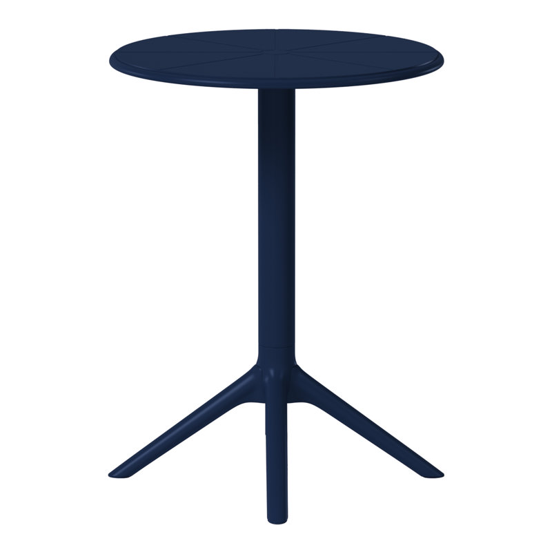 Outdoor Round Dining Table, Navy Blue