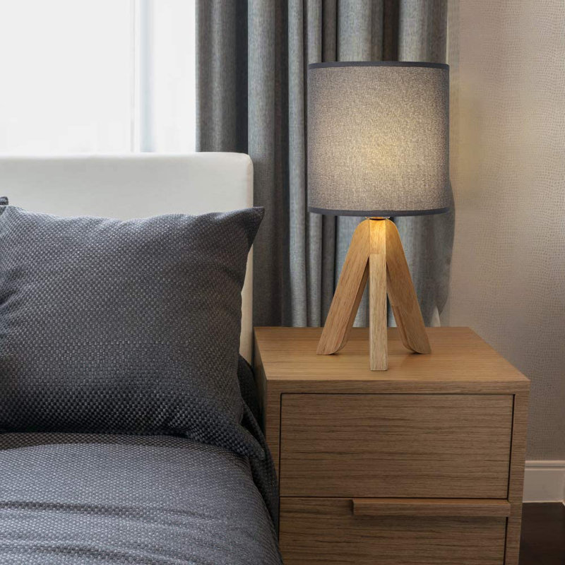 Lampe de table brune 14,6 po Seren, Gris