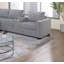 Ensemble de canapé moderne modulaire en velours côtelé gris clair 6 pièces-1907831006